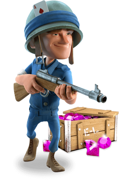 Boom Beach soldier with treasure